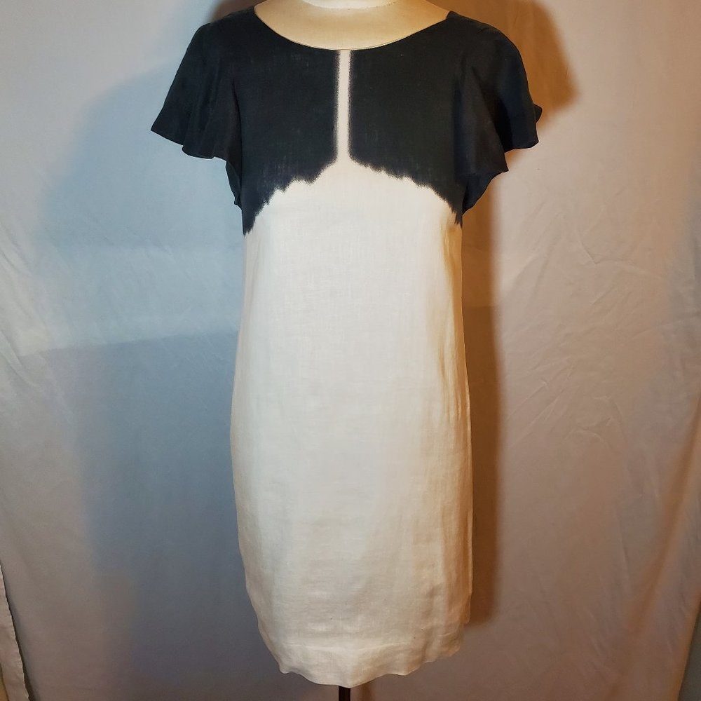 J. Crew 100% Linen Dip Dyed Casual Dress